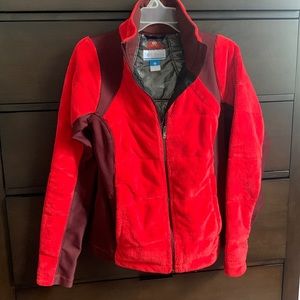 Columbia Fuzzy Red Jacket with Omni-heat